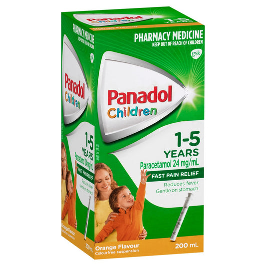 Panadol 1-5Yr C/F Orange 200mL