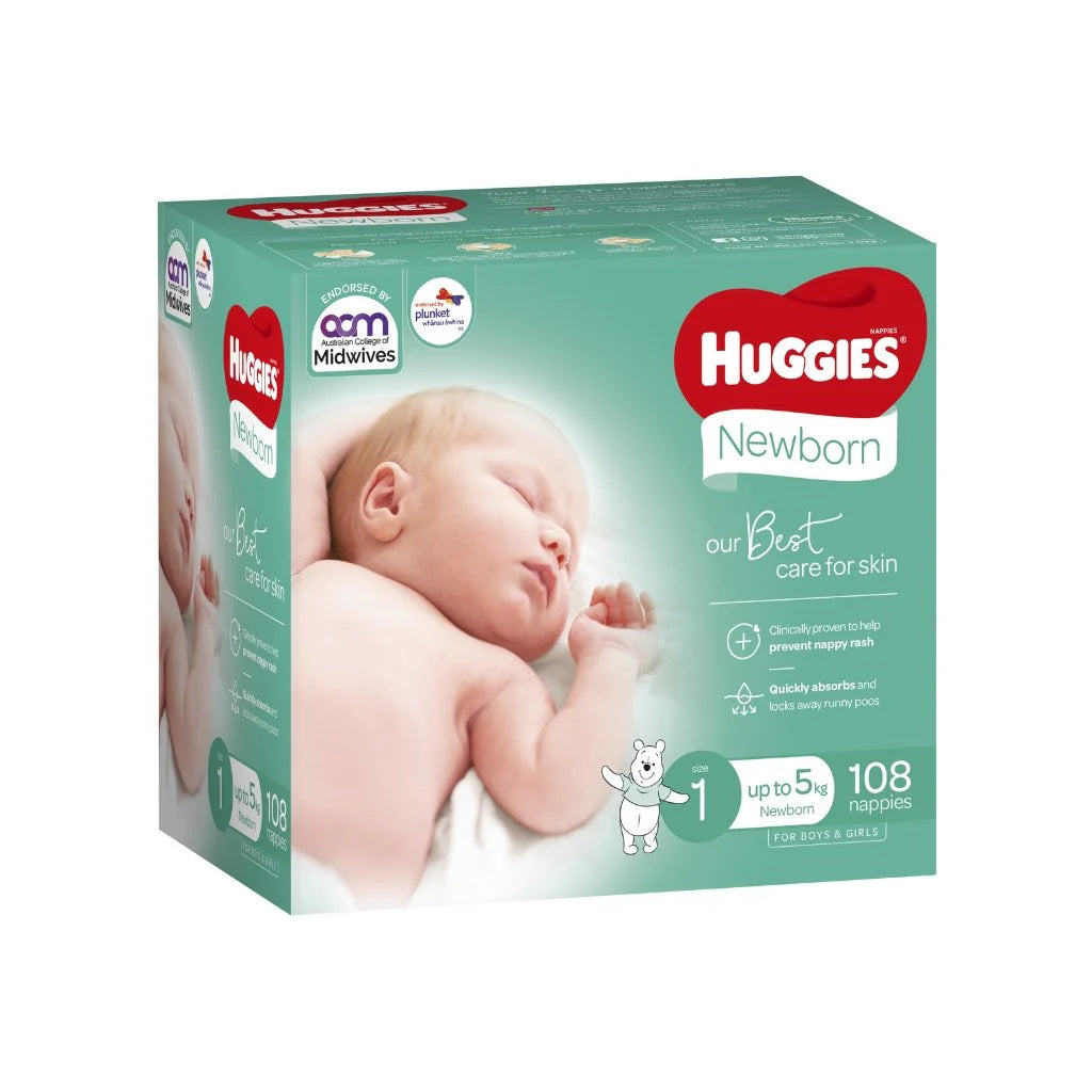 Huggies Nappy U/D Nborn 108