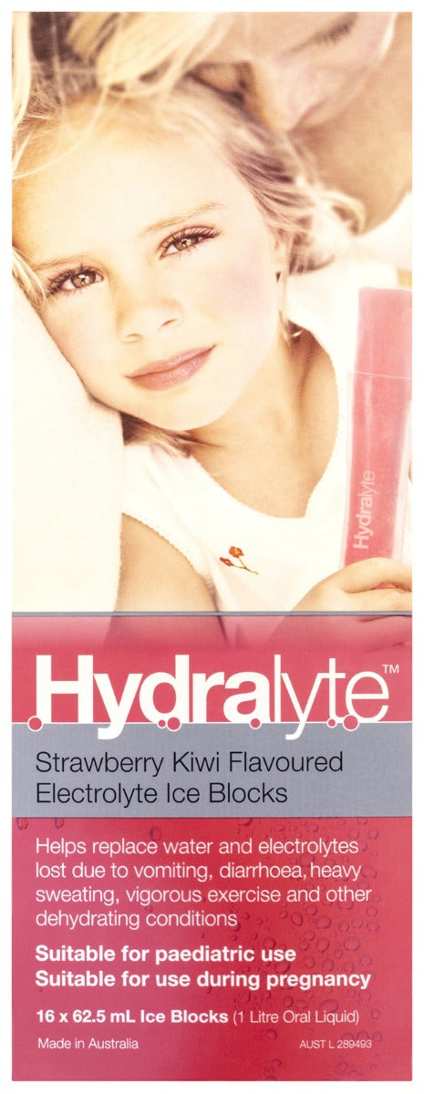 Hydralyte Strawberry/Kiwi Ice Blocks 16