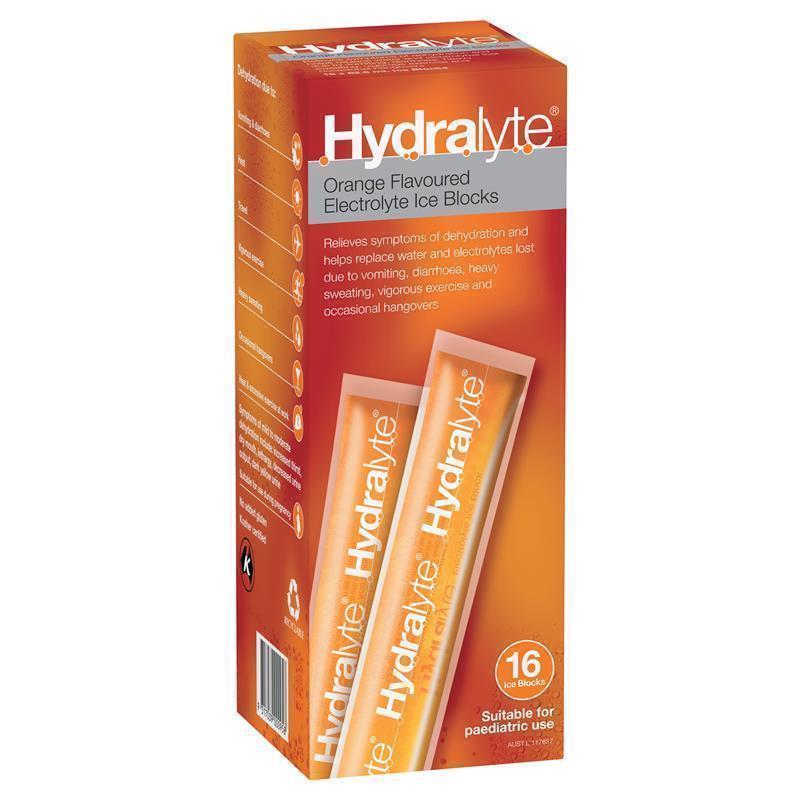 Hydralyte Orange Ice Blocks 16