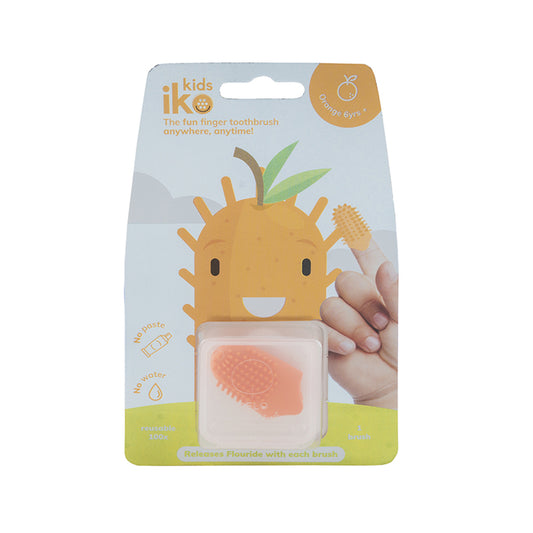 Iko Kids Finger Toothbrush Orng X6