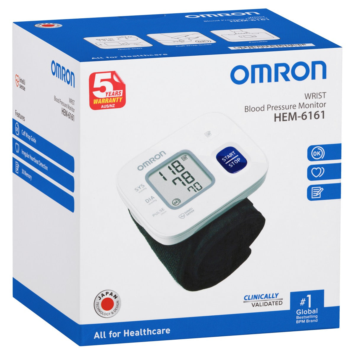 Omron Hem6161 Wrist Bp Monitor