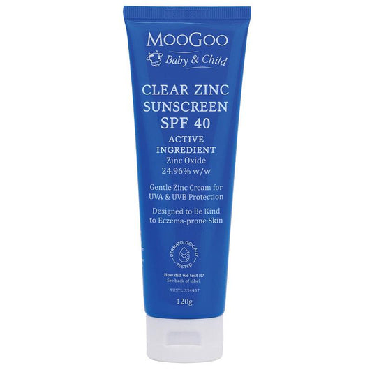 Moogoo Baby & Child Clear Zinc Sunscreen Spf 40