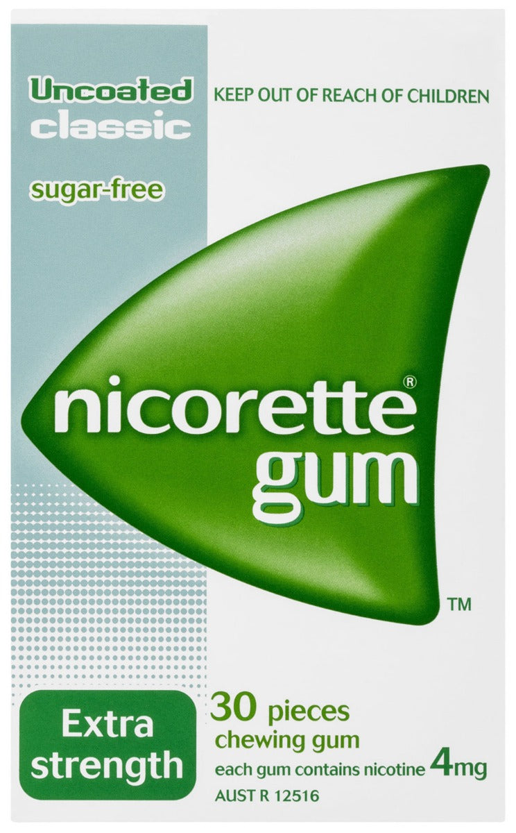 Nicorette Gum 4mg Classic Extra Strength 30Pk