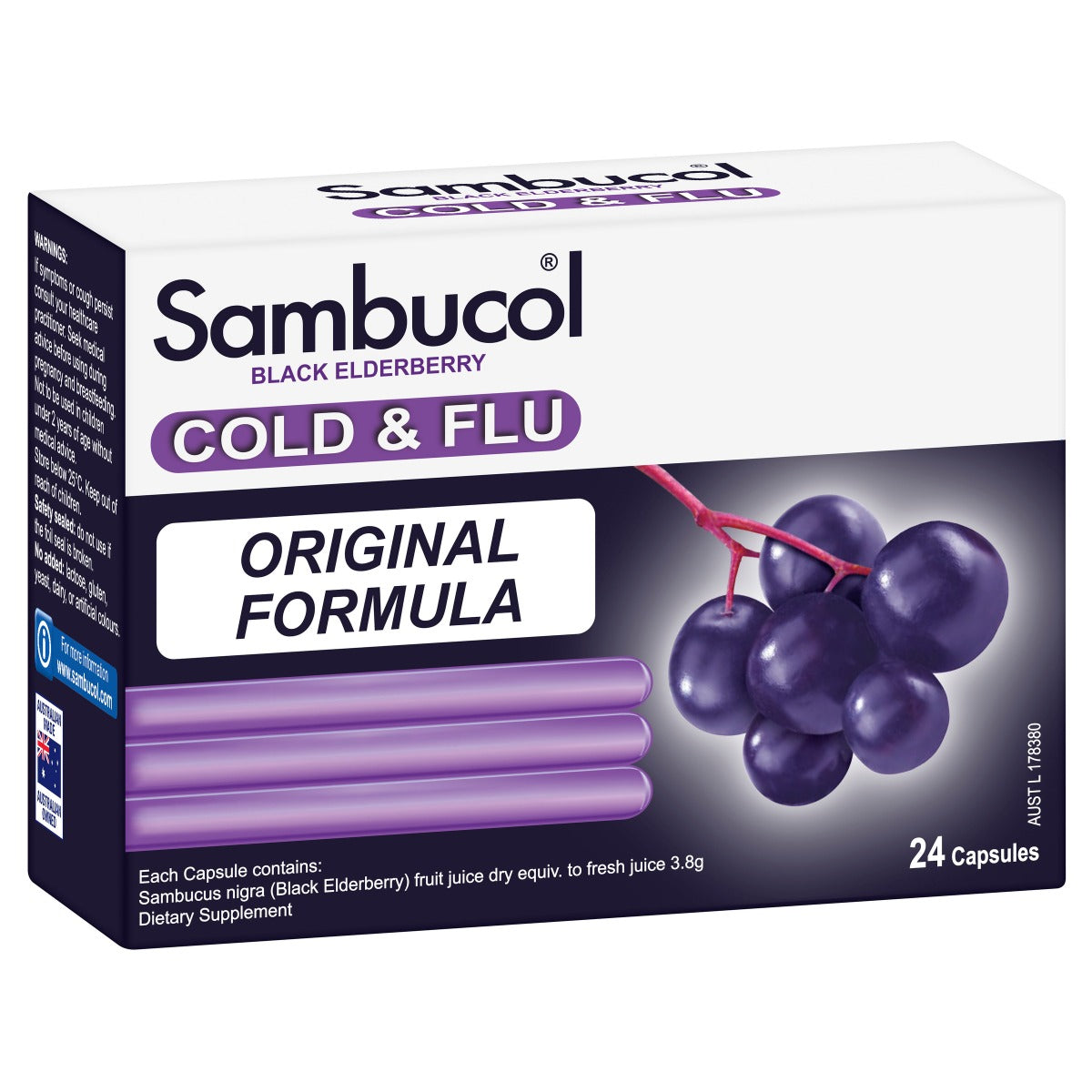 Sambucol Cold & Flu Caps 24