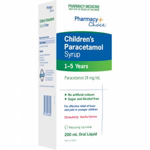 Pc Paracet Sy Child 1-5Y 200mL Pharmacy Choice