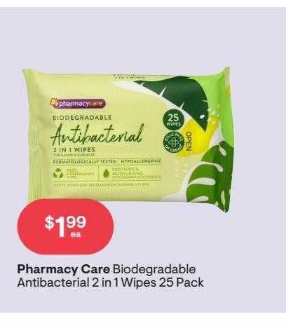 Phcy Care Bio Antibac 2In1 Wipe 25 Pk