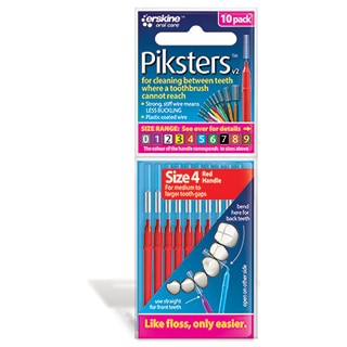 Piksters I/Dental Brush 4 10Pk