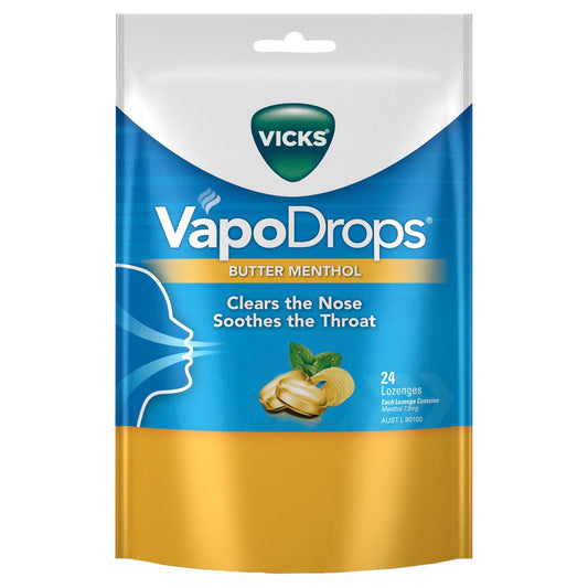 Vicks Vapodrops Butter Menthol 24