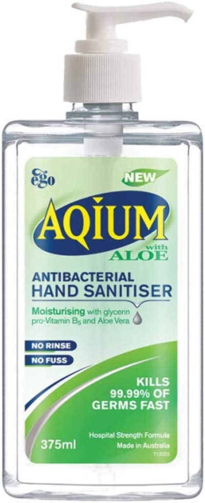 Ego Aqium Hand Sanitiser Aloe 375mL