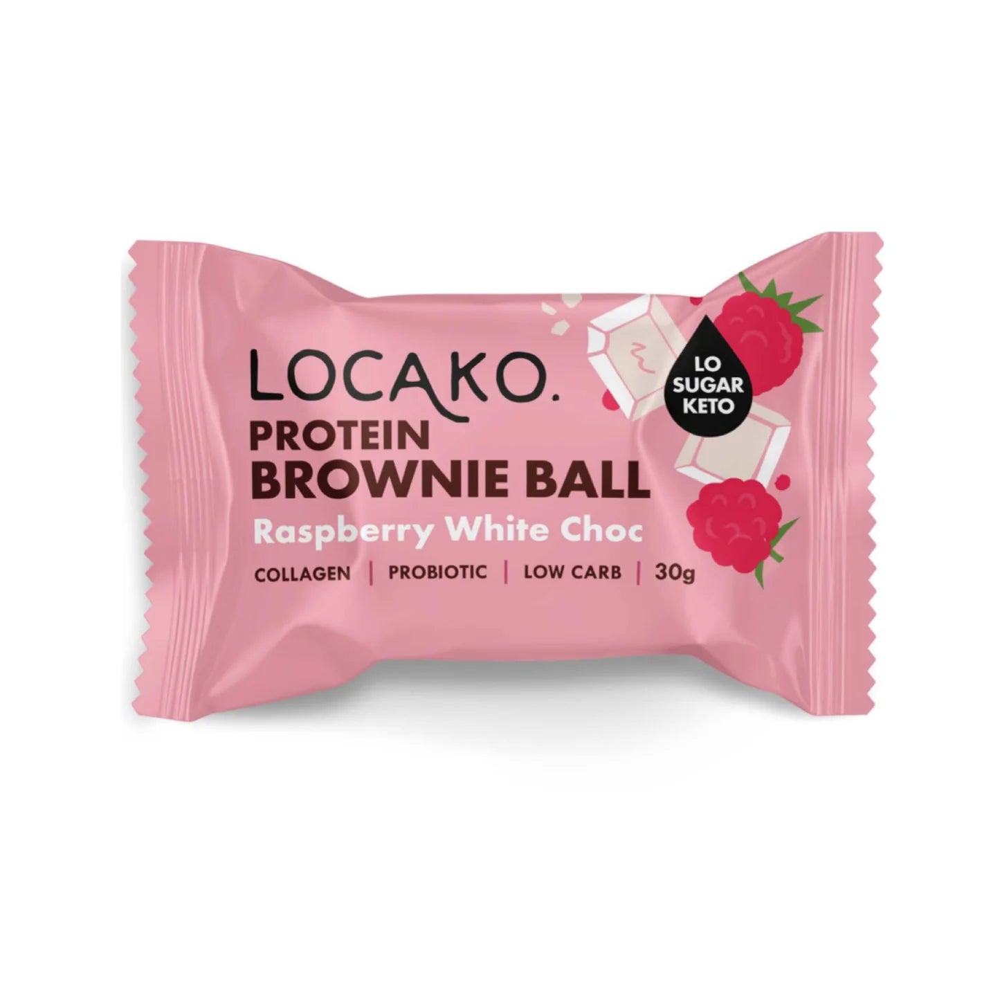 Locako Protein Brownie Ball Raspberry White Choc