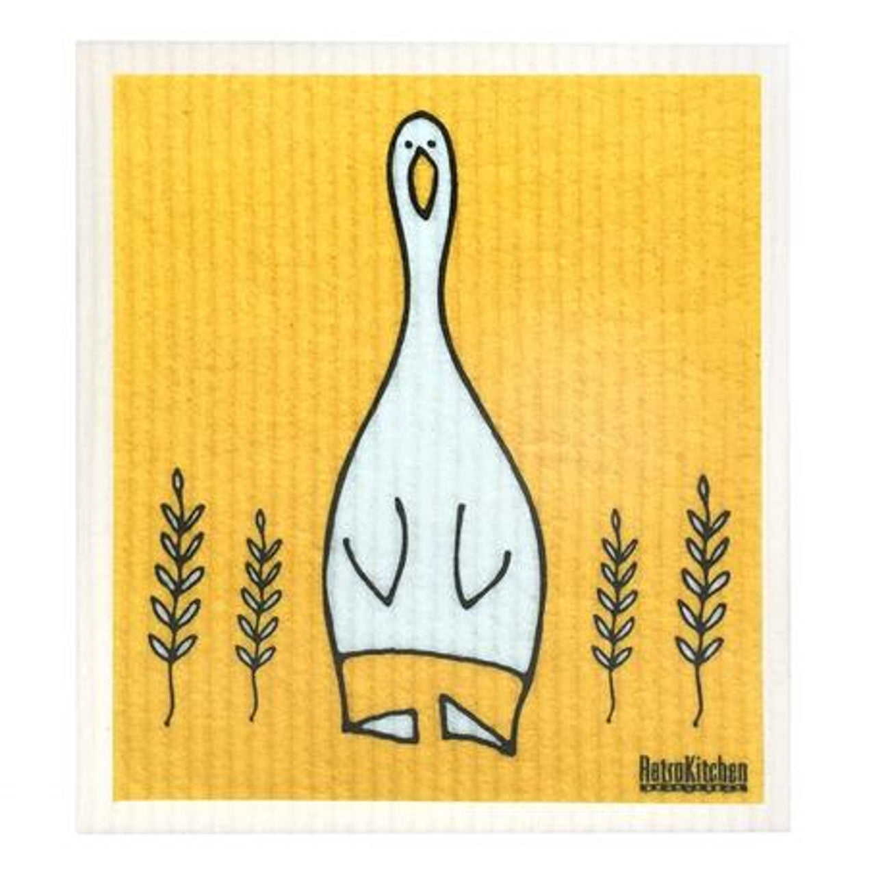 Retro Kitchen Dishcloth Duck X 1