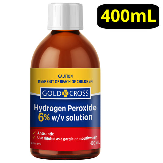 Goldx Hydrogen Perox 6% 400mL