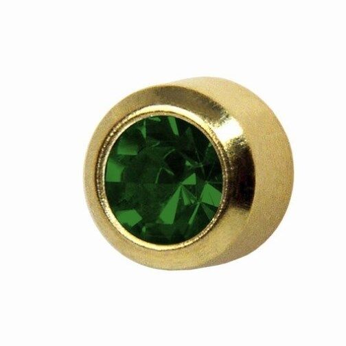 Ear Piercing Mini Bezel Emerald