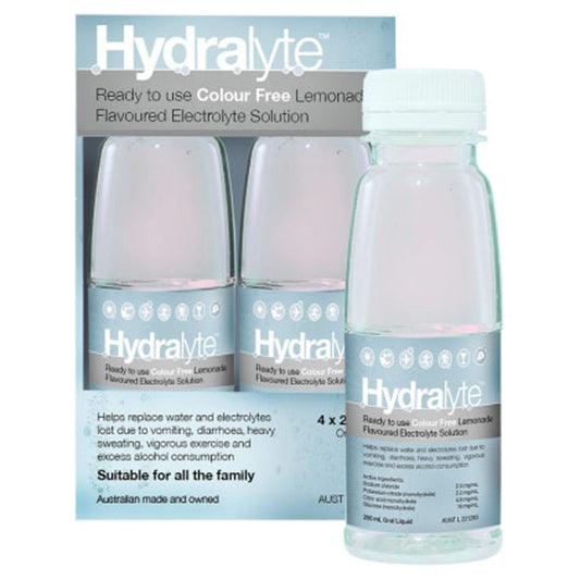 Hydralyte Cf Lemonade 250mL X4