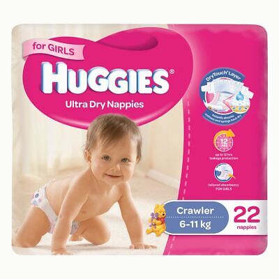 Huggies Crawler Girl 22Pk