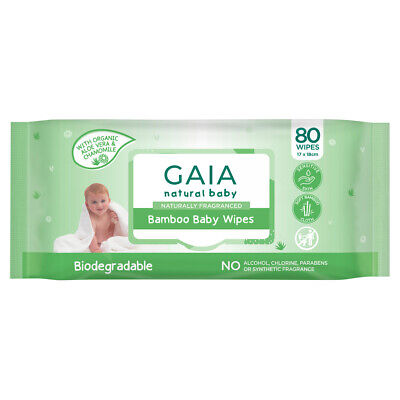 Gaia Nat Baby Wipes 80Pk