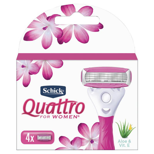 Schick Wom Quattro Cart 4Pk