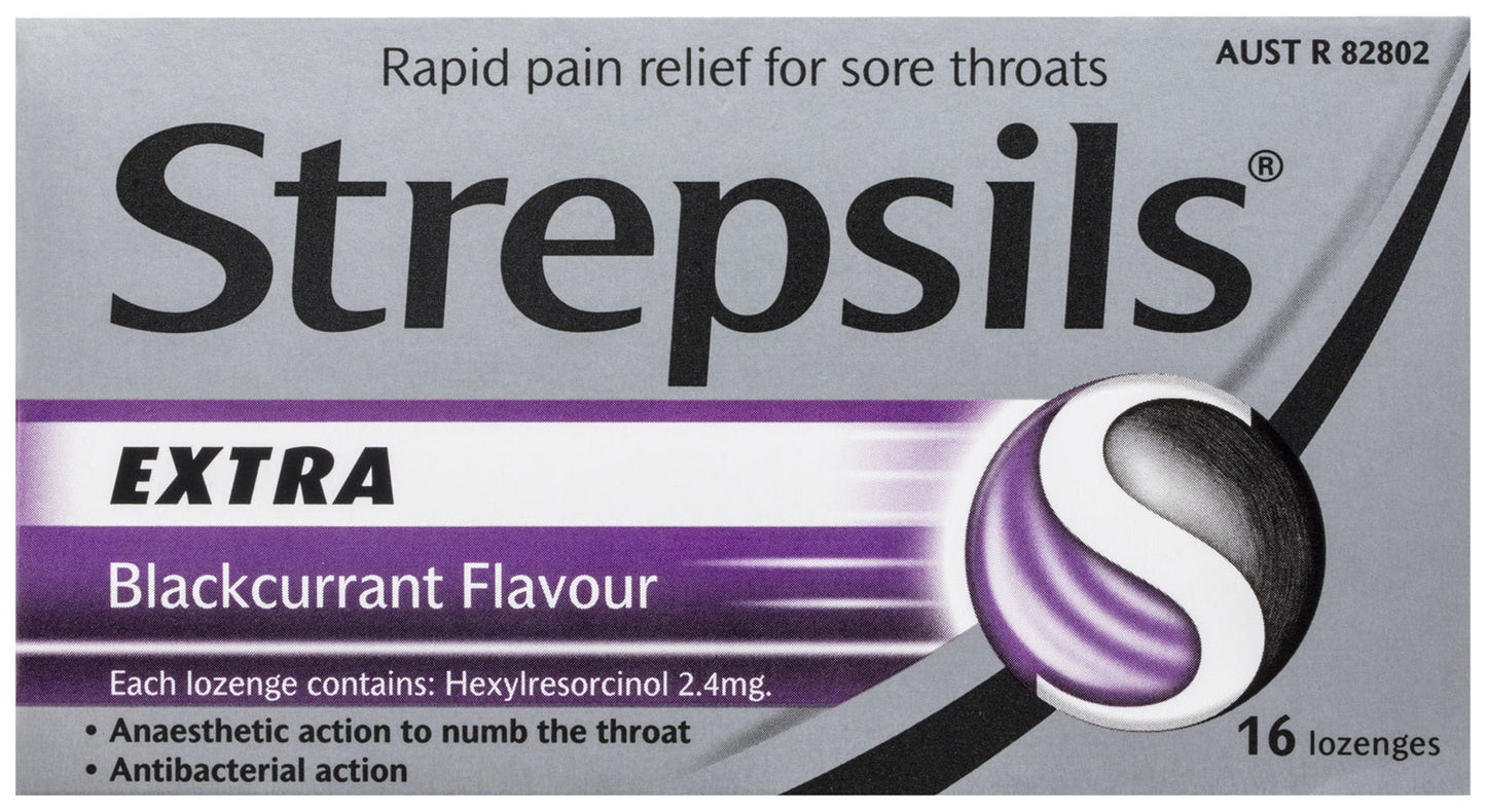 Strepsils Extra Blackcurrent Loz 16