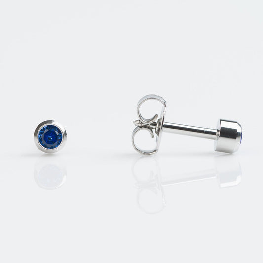 Ear Piercing Mini Bezel Sapphire