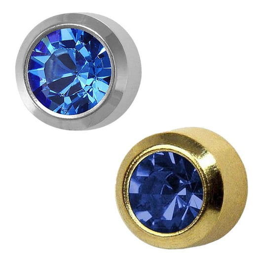 Ear Piercing Pi Reg Bezel Sapphire