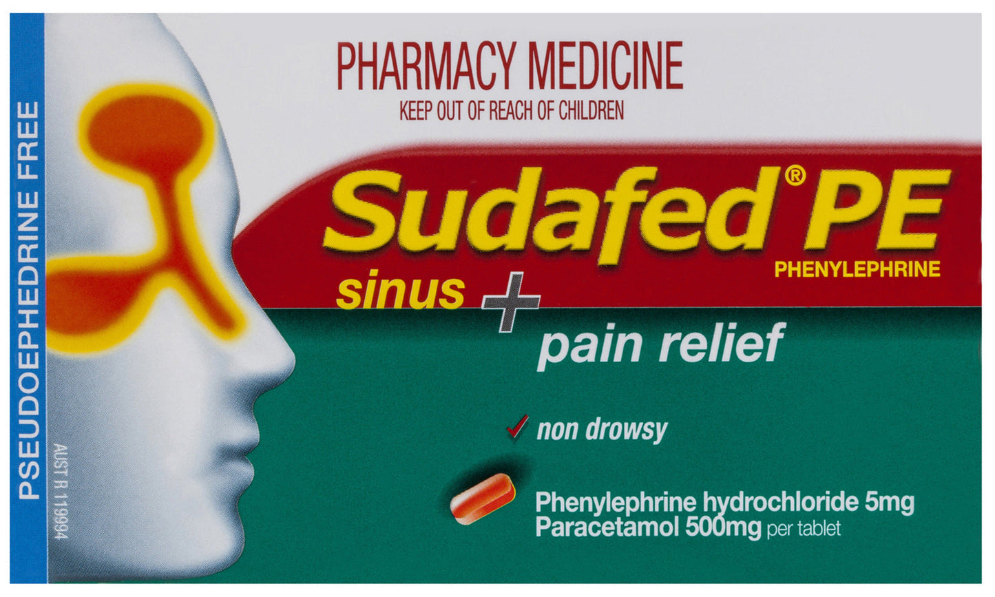 Sudafed Pe Sinus Pain Relief 24