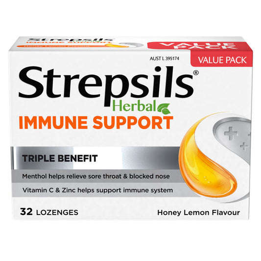 Strepsils Herb Immune Honey Lem Loz 32