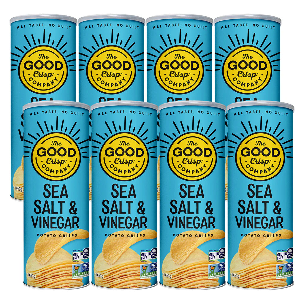 Potato Crisps Sea Salt & Vinegar 8X160g